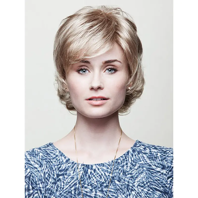 6" Wavy Blonde Classic Short Wigs