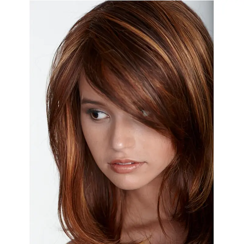 Fabulous Auburn Straight Long Lace Front Wigs
