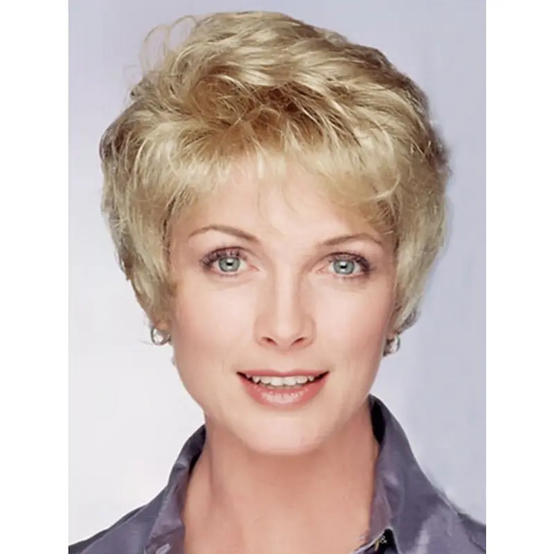 Top Blonde Wavy Short Monofilament Wigs