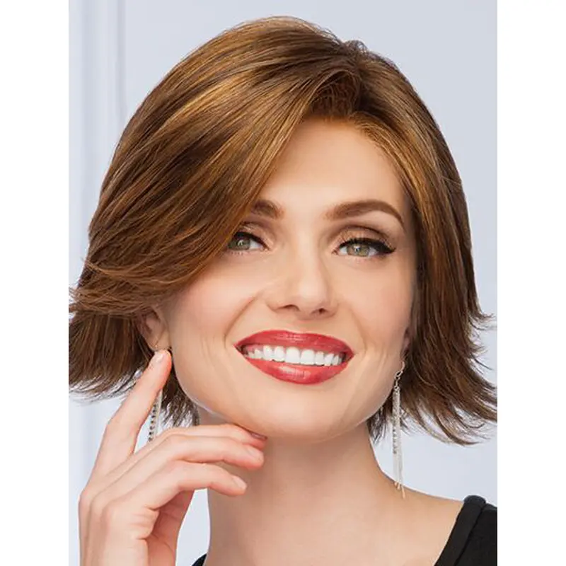 Auburn 8" 100% Hand-tied Synthetic Best Synthetic Wigs