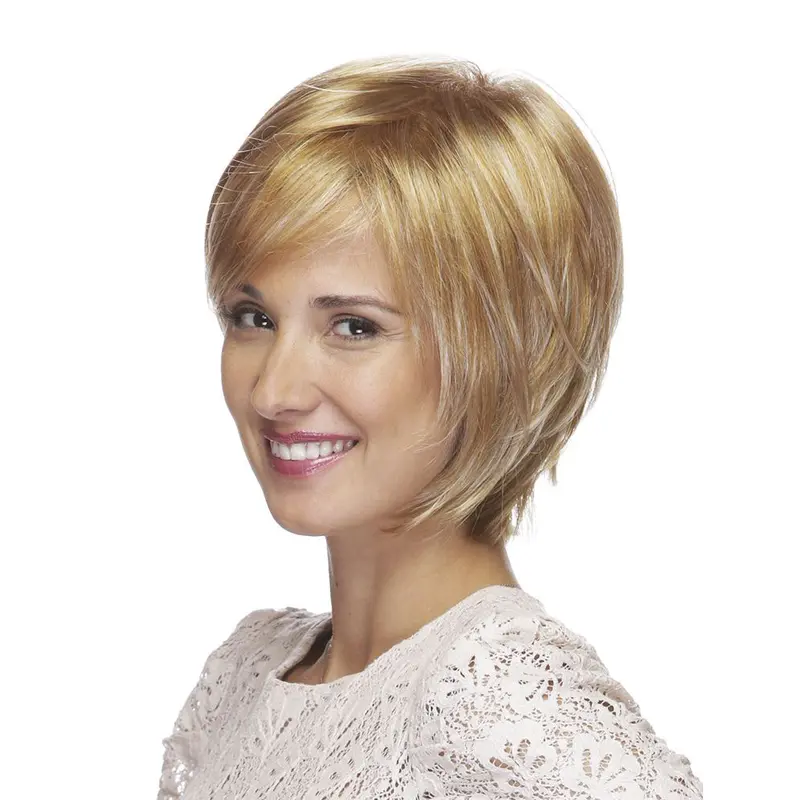 Discount Straight Bobs Blonde Short Wigs