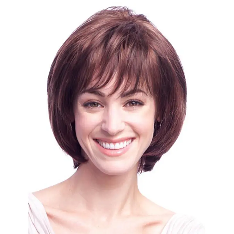 Fashionable Monofilament Straight Chin Length Wigs