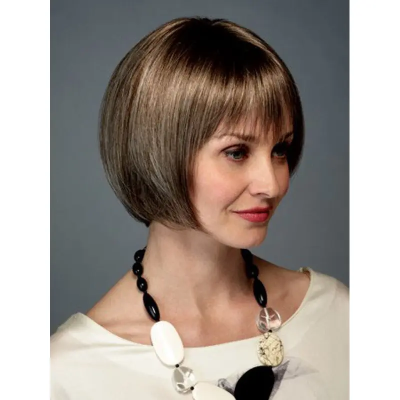 Monofilament Straight Synthetic Convenient Medium Wigs
