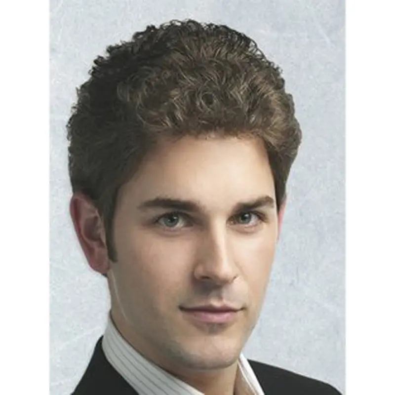 Brown Mature Curly Wigs For Cancer