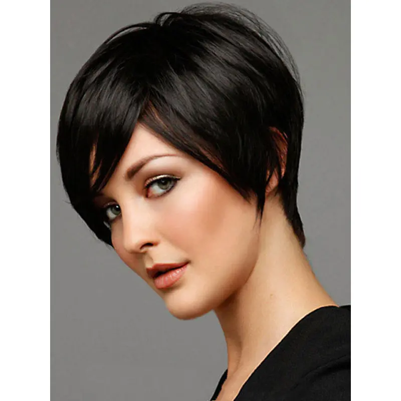 Tempting Black Straight Wigs For Cancer