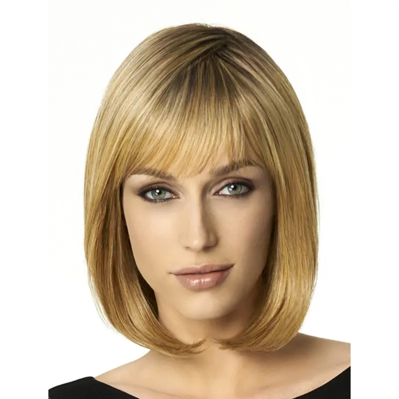 Bobs Trendy Blonde Straight Medium Wigs