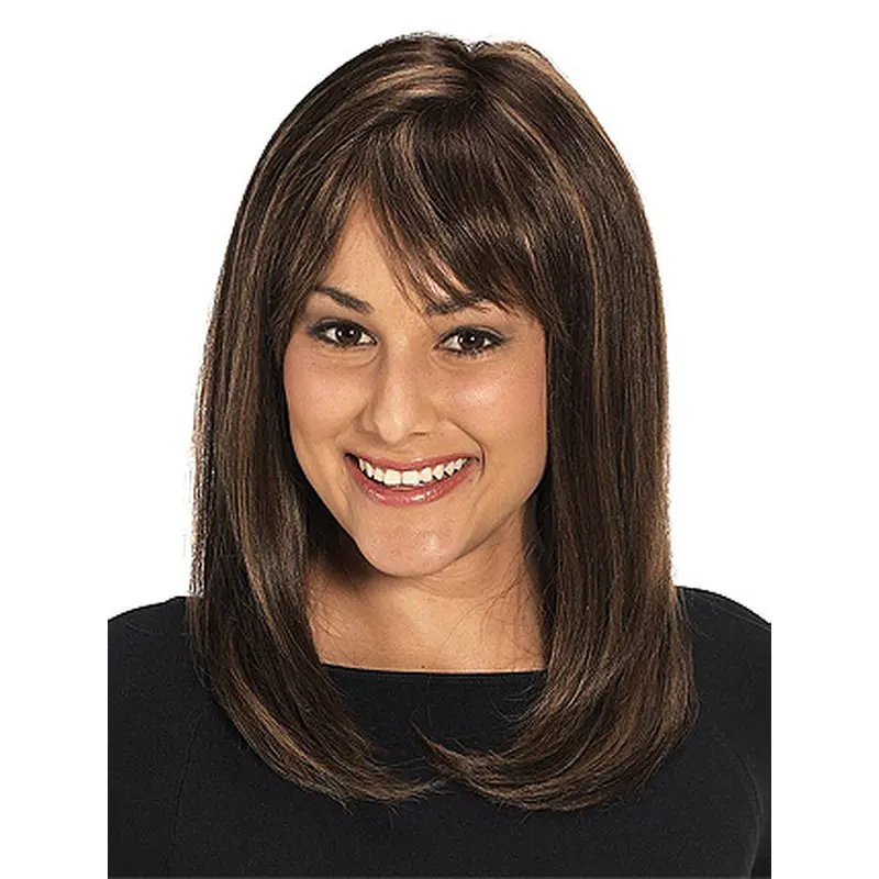 Traditiona Monofilament Straight Long African American Wigs