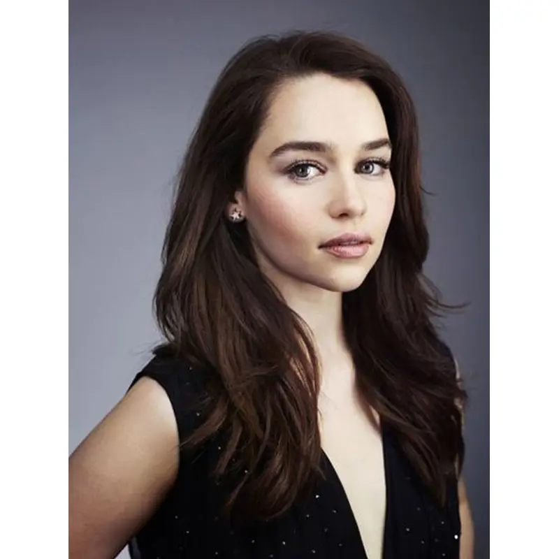Wavy 16" Long Brown Synthetic Emilia Clarke Wigs