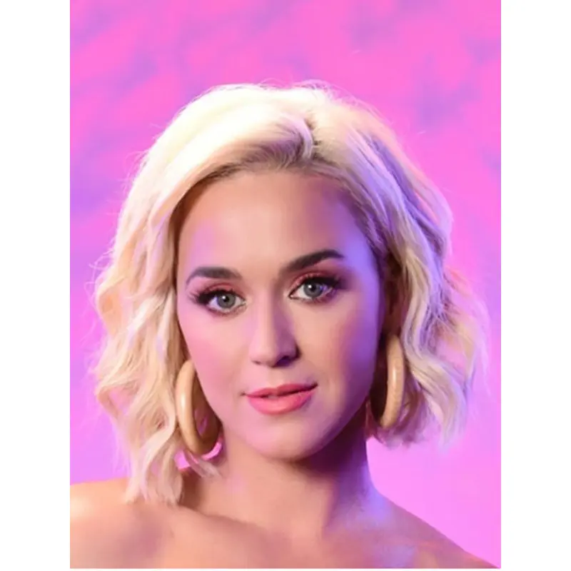 Wavy Grey Lace Front Chin Length Bobs Katy Perry Wigs