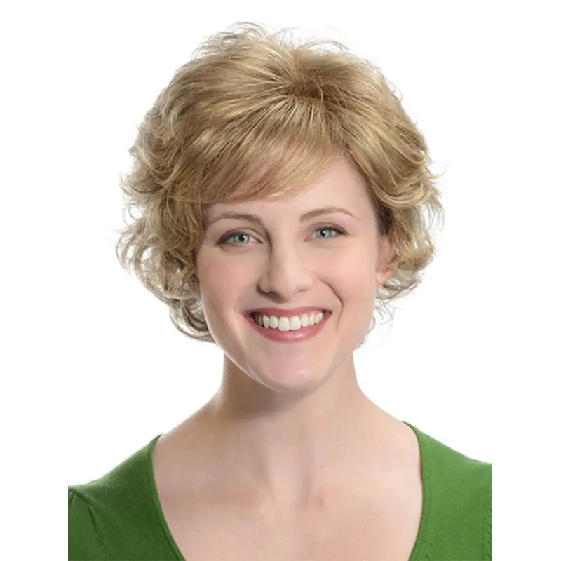 Blonde Best Curly Synthetic Medium Wigs