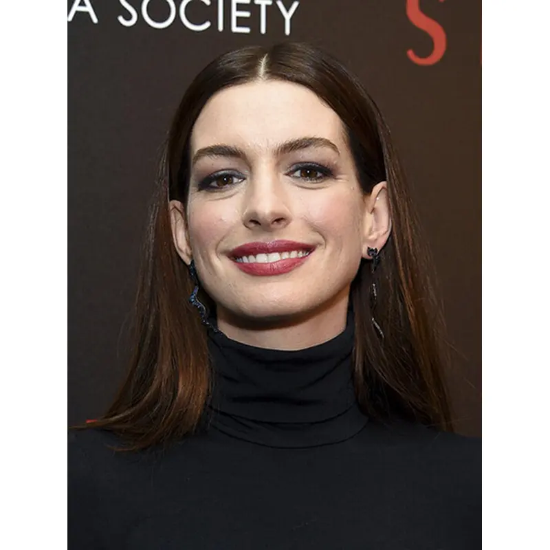 Straight Black to Brown Lace Front Long Without Bangs Anne Hathaway Wigs