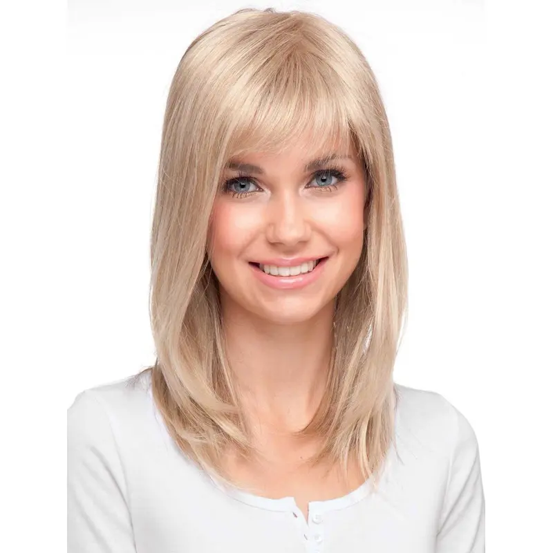 Blonde Monofilament Synthetic Easeful Long Wigs