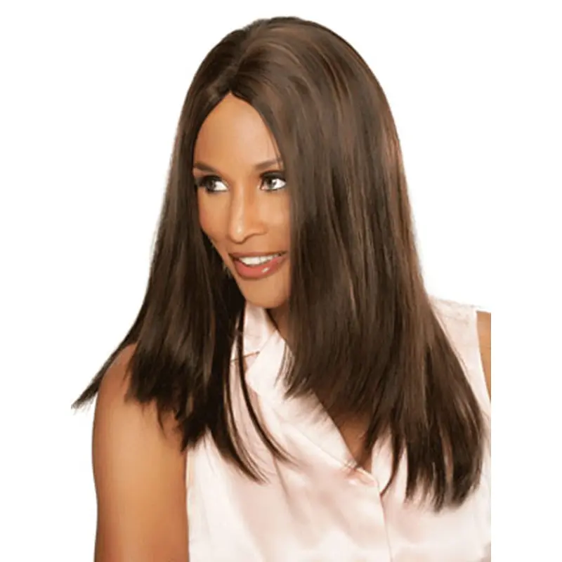 Beverly Johnson Sleek Clear Long Straight Lace Front Human Hair Wig