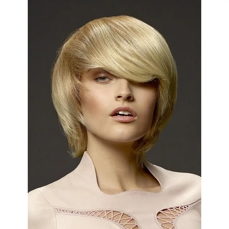Perfect Blonde Short Straight With Bangs New Design Wigs