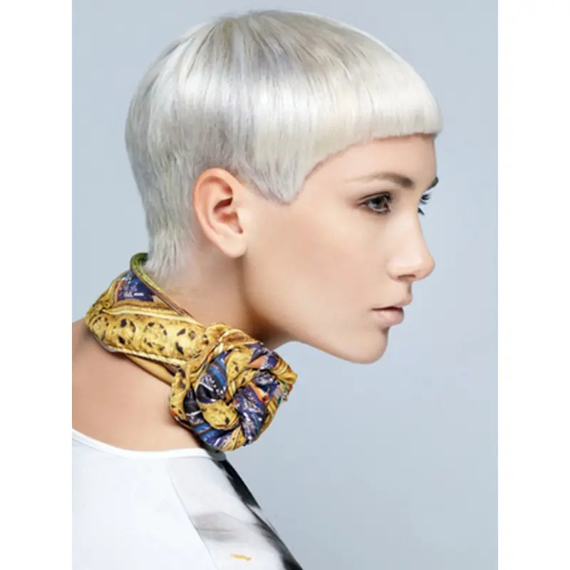 Young Fashion Silver Sculpted Short Cut Lace Front Synthetic Wigs