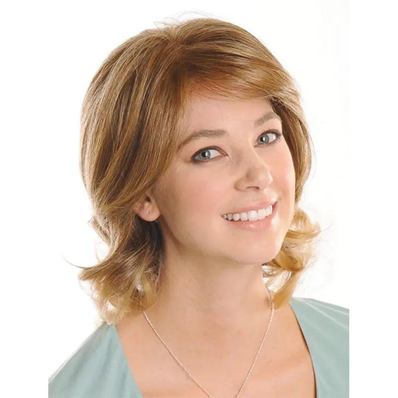 Blonde Wavy Synthetic Fashion Medium Wigs