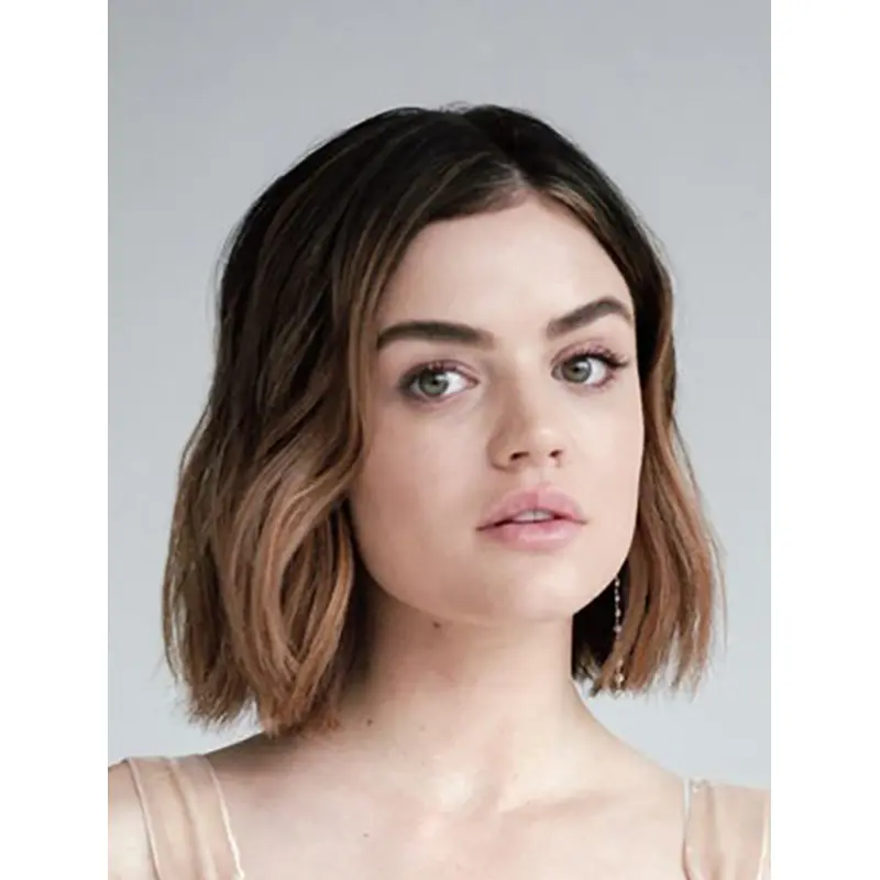 Chin Length Capless Synthetic Wavy 12" Lucy Hale Wigs