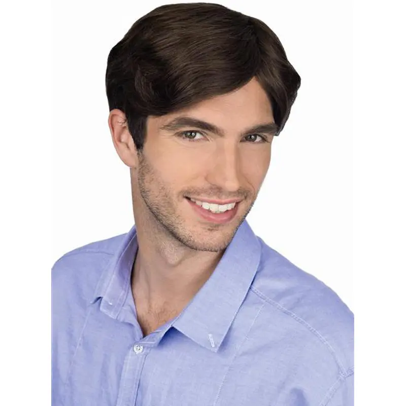 Trendy Straight Hand Tied Short Men Wigs
