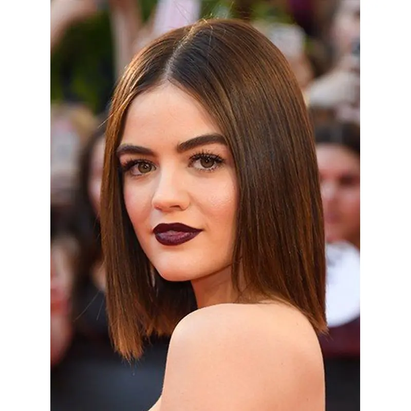 Shoulder Length Lace Front Synthetic Straight 14" Lucy Hale Wigs