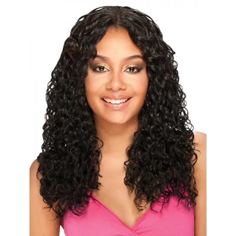 Style Black Curly Long U Part Wigs