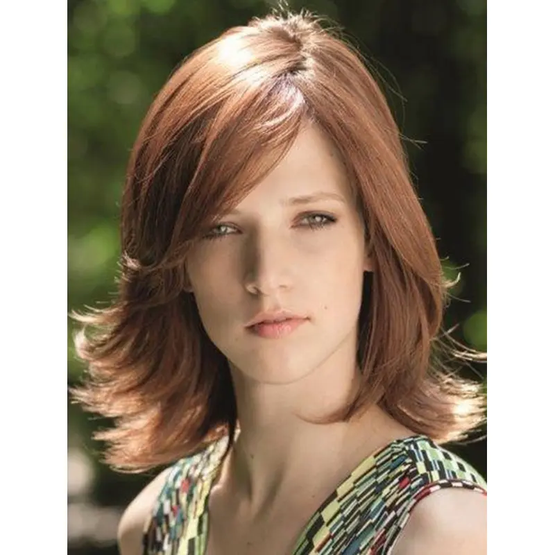 Beautiful Lace Front Straight Shoulder Length Glueless Lace Wigs
