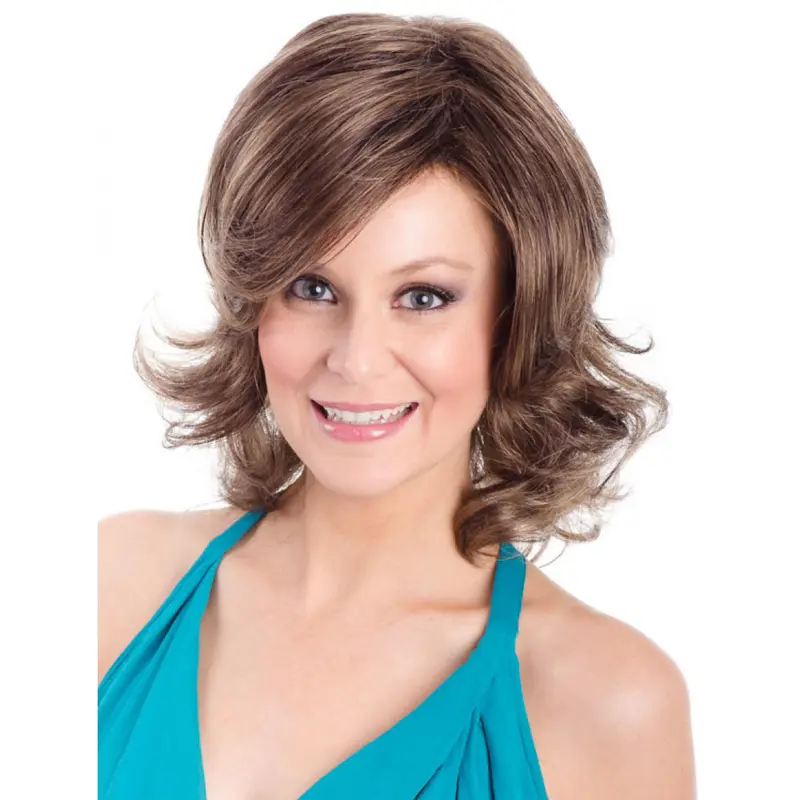Beautiful Shoulder Length Wavy Brown Layered So Great Wigs