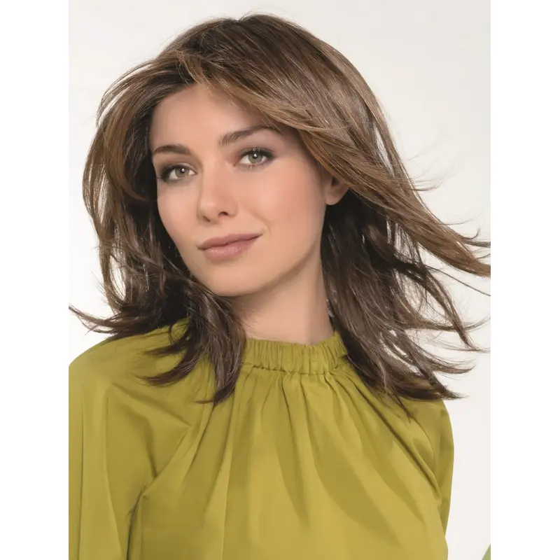 No-fuss Brown Synthetic Straight No-fuss Medium Wig