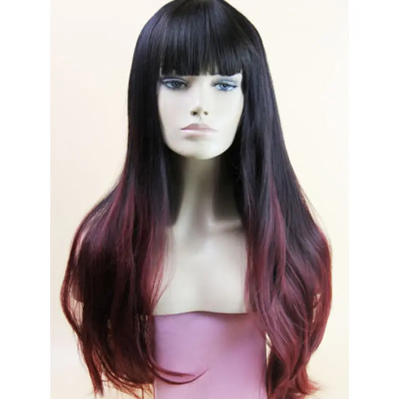 Affordable 24 Inch wavy Lace Front 100% Remy Hair Ombre Wigs