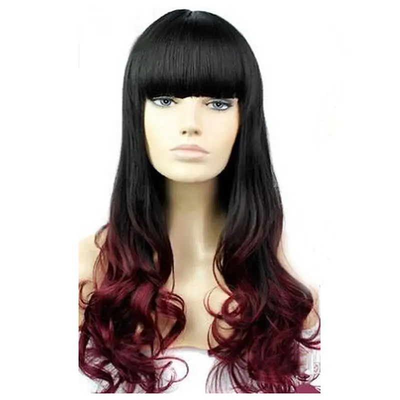 Amazing 24 Inch long Wavy Style Lace Front 100% Remy Hair Ombre Wigs