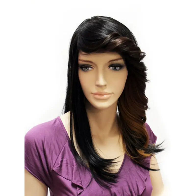 Fashion Black Lace Front Synthetic Long Wigs