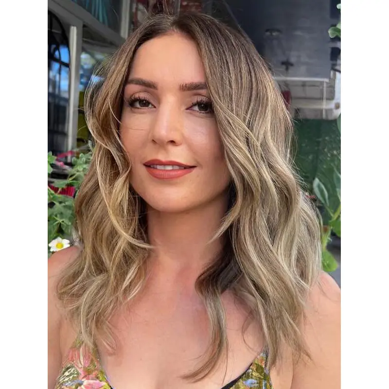Lace Front Wigs Wavy Without Bangs Wigs Synthetic Wigs
