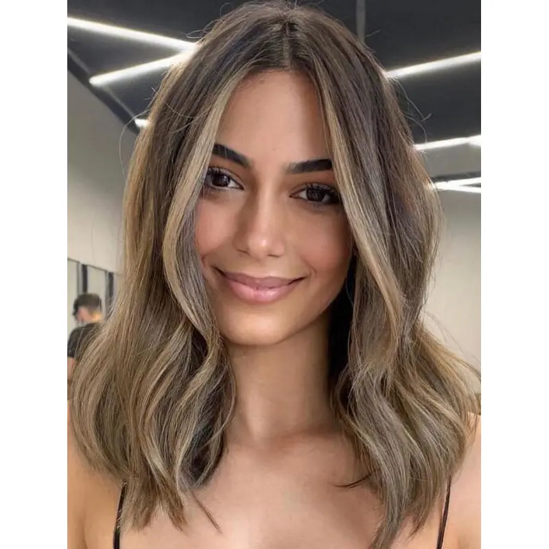 Wigs For Women Lace Front Without Bangs Wigs Wavy Synthetic Hair Wigs