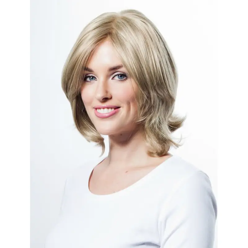 Blonde Wavy Synthetic Designed Medium Wigs