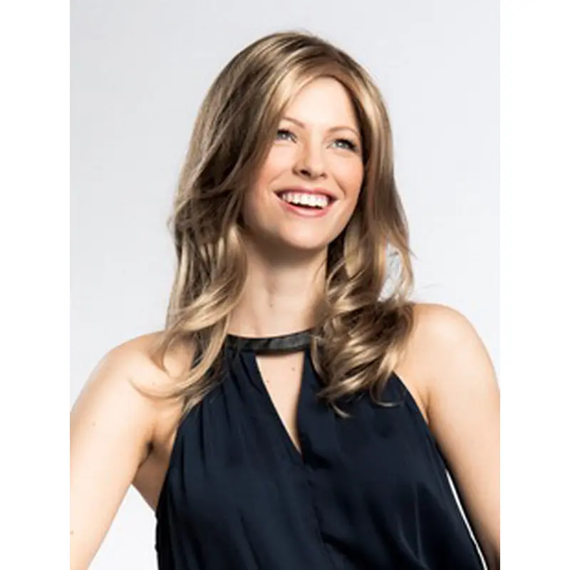 Fashional Long Wavy Blonde Without Bangs Beautiful Wigs