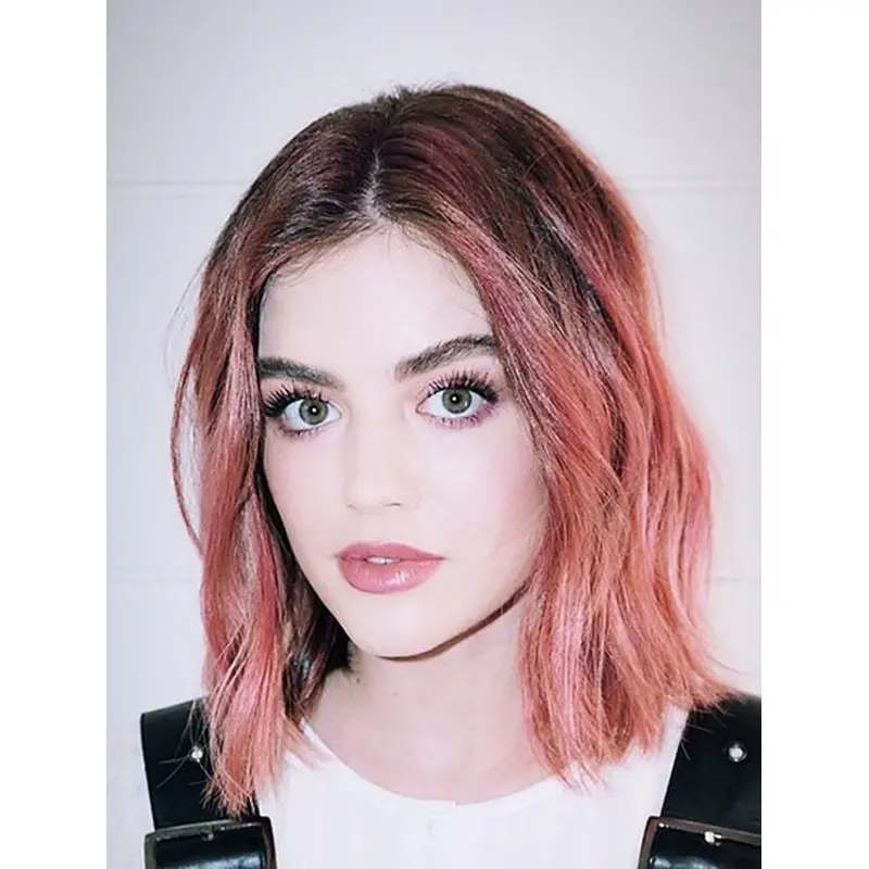 Chin Length Lace Front Synthetic Wavy 12" Lucy Hale Wigs