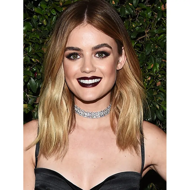 Shoulder Length Lace Front Synthetic Straight 16" Lucy Hale Wigs