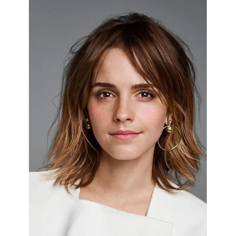 Synthetic Shoulder Length Lace Front 14" Emma Watson Wigs
