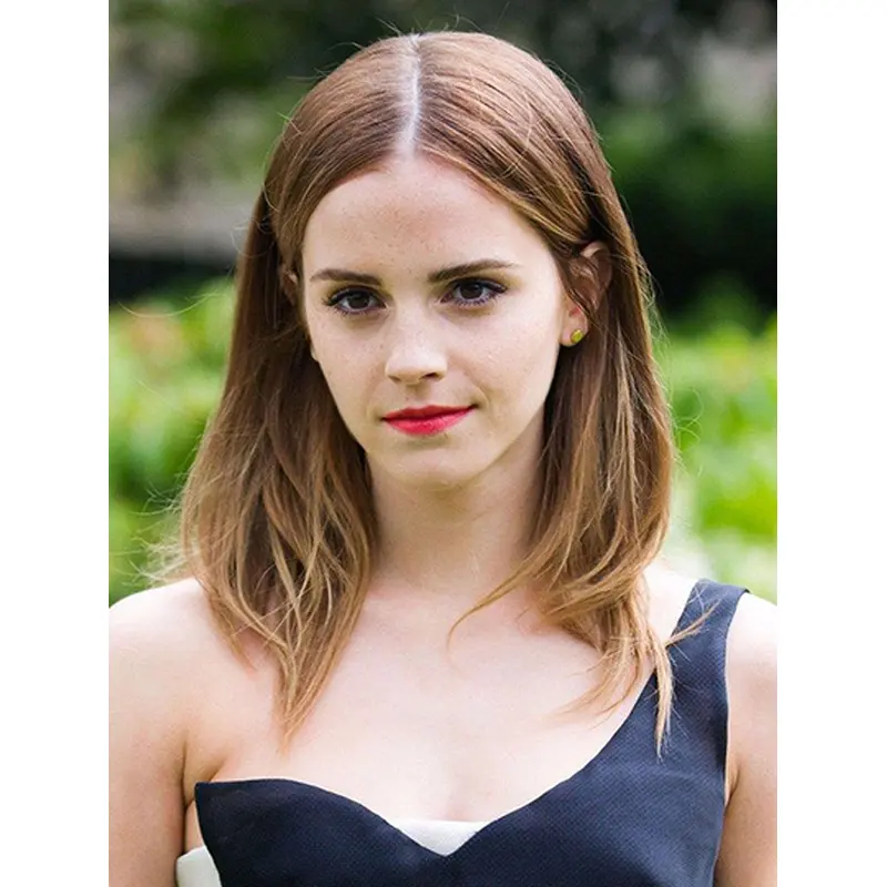 Synthetic Shoulder Length Lace Front 16" Emma Watson Wigs