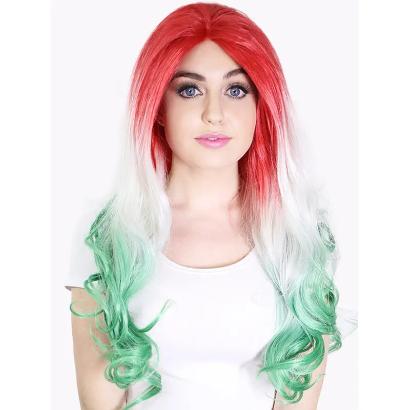 22" Wavy Long Lace Front Ombre Wigs