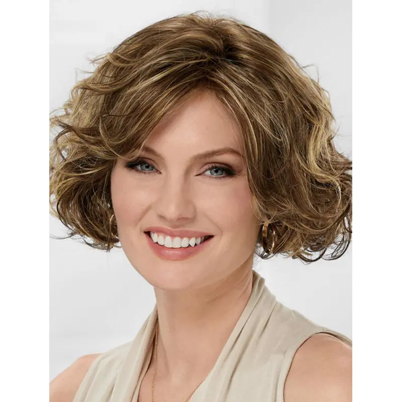 Best Blonde Synthetic Wavy Best Medium Wigs