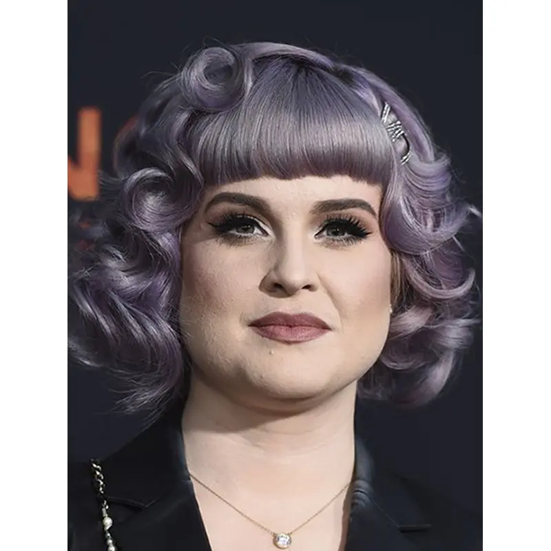 Chin Length Lace Front Synthetic Curly 12" Kelly Osbourne Wigs