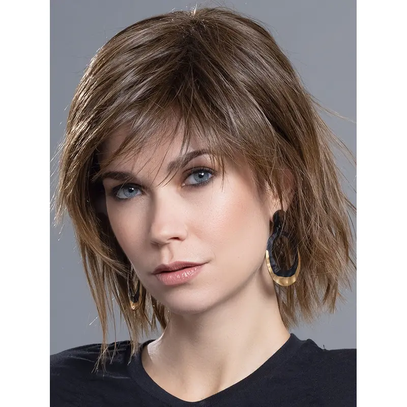 Gorgeous Brown Synthetic Straight Gorgeous Wigs Medium Length
