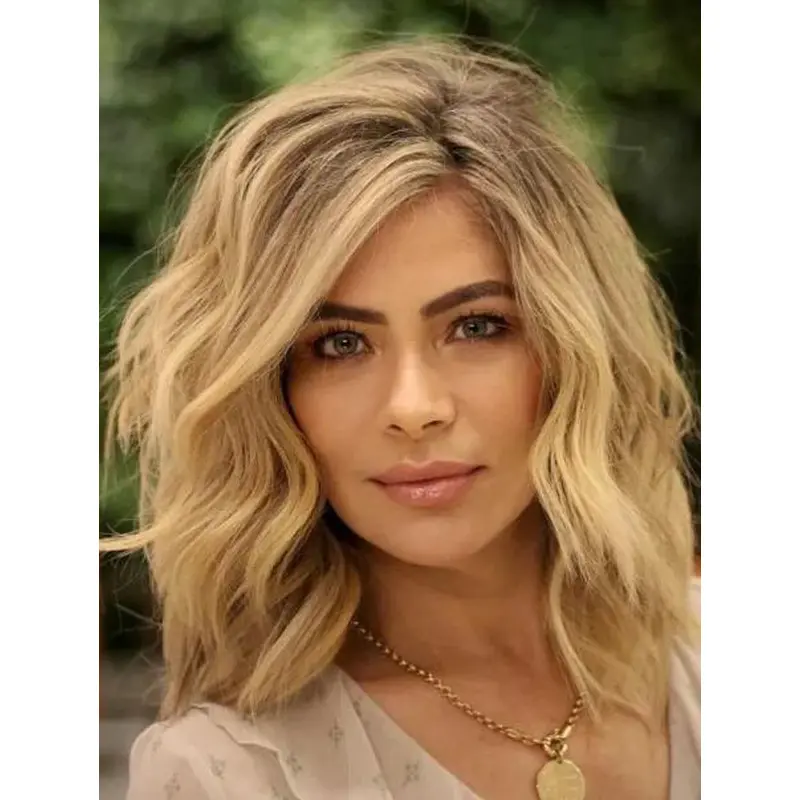 Blonde Wavy Wig Lace Front Synthetic Layered New Shag Wigs