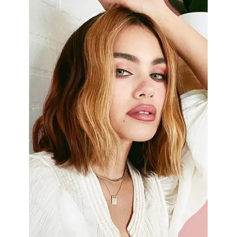 Medium Wigs For Women Lace Front Synthetic Wavy Fashion Face-Framing Wigs