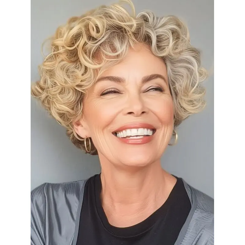 Short Curly Wigs For Sale 8" Layered Wigs