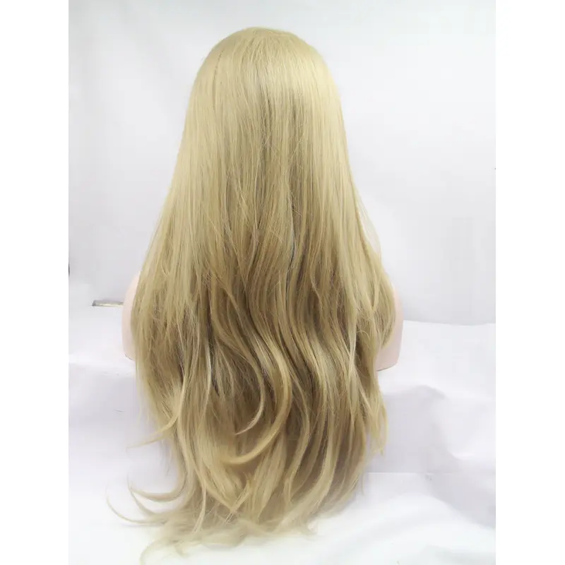 Synthetic Long Blonde Lace Front 26" Layered Wavy Wigs