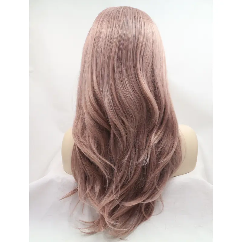 Synthetic Long Red Lace Front 17" Layered Wavy Wigs