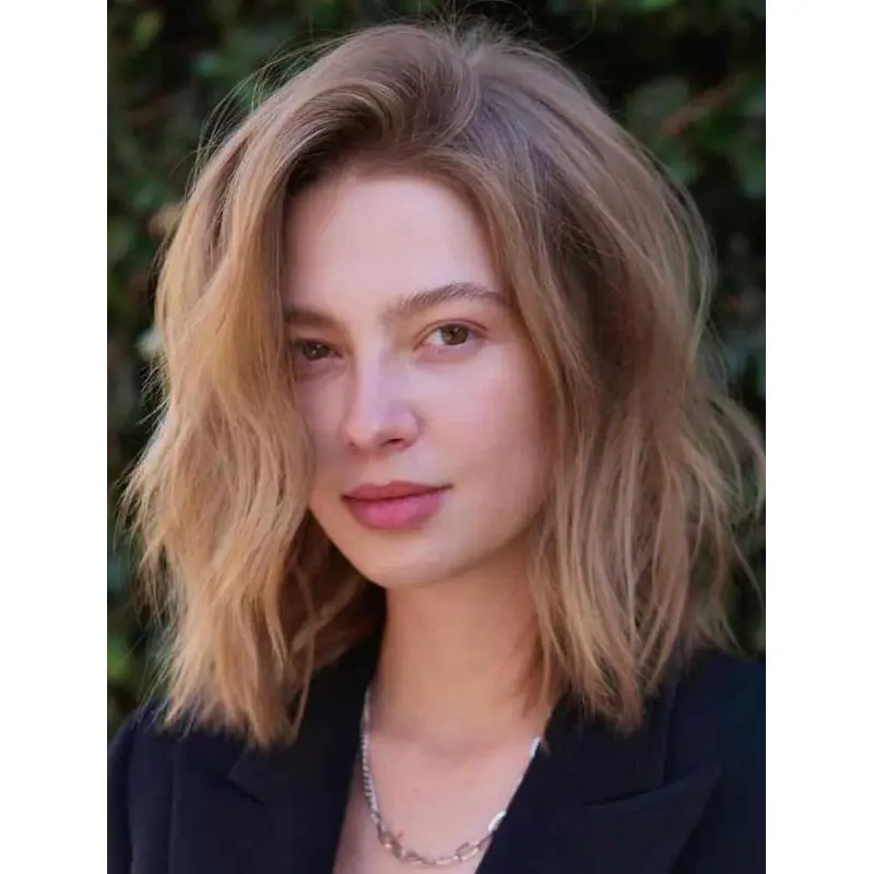 Wigs For Sale Shoulder Length Wavy Lace Wigs Synthetic Without Bangs Bob Wigs
