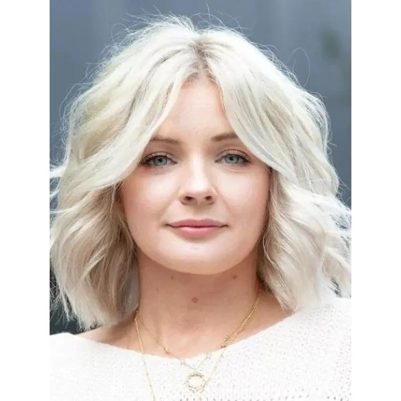Lace Front Wigs Shoulder Length Wavy Wigs Synthetic Without Bangs Women Wigs