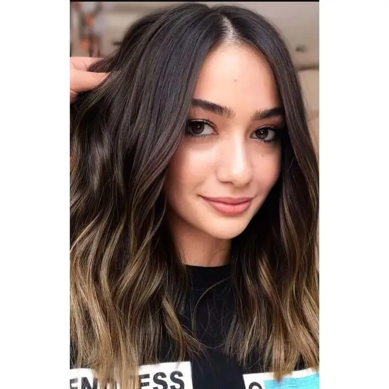 Synthetic Lace Wigs Wavy Gorgeous Without Bangs Wigs Shoulder Length Lace Front Wigs